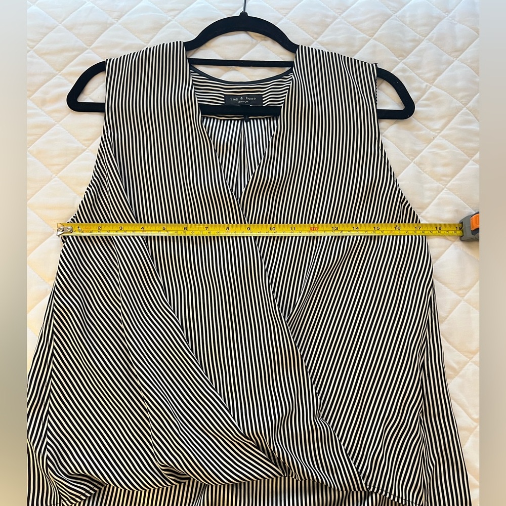 Rag & Bone Victor Sleeveless Top - Blue/White Stripe - Picture 8 of 8